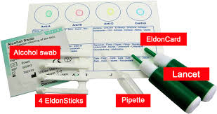 the eldoncard blood type test kit