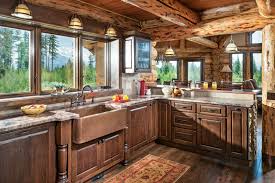 3 log home kitchen styles