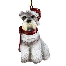Design Toscano Mini Schnauzer Holiday Dog Ornament Sculpture
