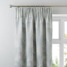 feathers duck egg pencil pleat curtains