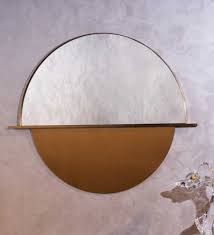 Glass Wall Mirror In Gold By Curiocasa