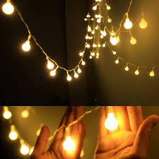 led string lights warm white ball