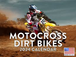 motocross dirt bikes 2024 wall calendar
