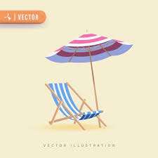 3d Realistic Vector Icon Beach Sunbed