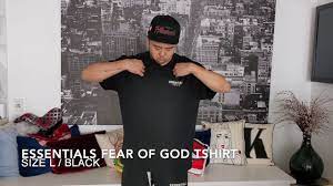 fear of essentials t shirt sizing