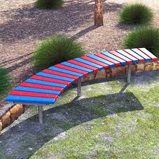 Fawkner Curved Recycled Plastic Bench