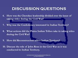 What effect did the Civil War and Reconstruction have on Indians    