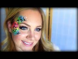 neon cheetah face painting makeup