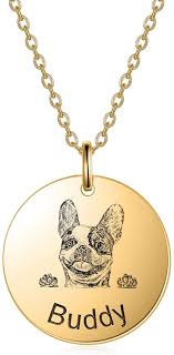 Shop for personalized necklaces on walmart.com. Amazon Com Lonago 925 Sterling Silver Custom Dog Cat Portrait Photo Necklace Personalized Pet Engraved Picture Pendant Memorial Gift Name Jewelry For Women Mom Circle Pendant Gold Jewelry