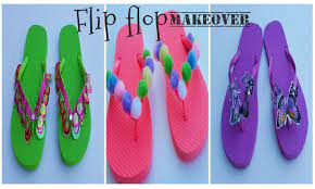 Have fun with these and make them as sparkly or simple as you like! How I Decorate My Flip Flops Very Simple Flip Flop Diy Ideas Youtube