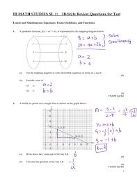 Review Test Ib Questions Solutions Linear