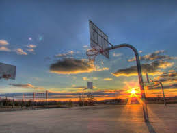 Basketball Sport Sports Basketball Court Sunset
