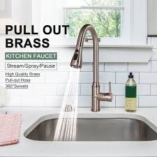 I hope you'll agree with me when i say: Pull Out Kitchen Faucet W Pull Down Sprayer Ceramic Valve Stream Spray Pause Walmart Com Walmart Com