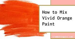 how to mix orange acrylic paint
