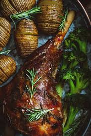 slow roasted leg of lamb with beer