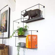 Metal Intersecting Floating Shelves
