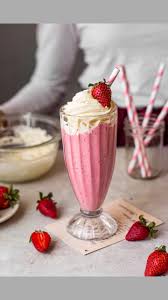 strawberry milkshake with 3
