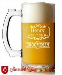 personalized groomsmen beer glasses 1