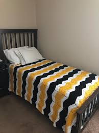 Crocheted Blanket Pittsburgh Steelers