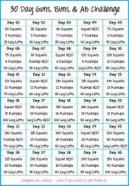 30 Day Guns Buns And Ab Challenge Fit Bitch