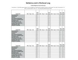 Excel Workout Log Template Thepostcode Co