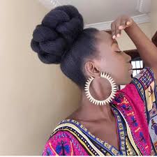 Packing gel styles for round face / round bun hairstyle. 50 Different Ways To Style Your Natural Hair At Home Thrivenaija