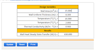 Heat Loss Through Wall Equation And