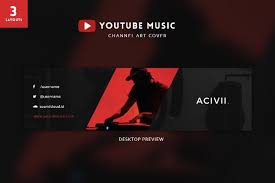 Responsive Psd Youtube Channel Art Banner Template Youtube