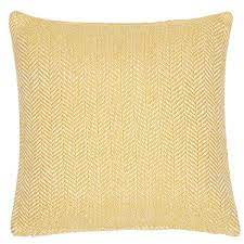 liv interior cushion herringbone yellow
