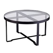 Black Metal Round Outdoor Coffee Table