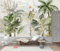 Tropical Bird 3d Wall Mural Wallpaper