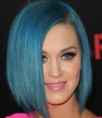 Katy perry feels like a 'powerful woman' with short hair. Angled Blue Bob Best Katy Perry Hairstyles