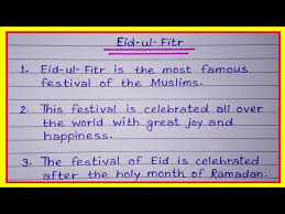 10 lines on eid ul fitr in english eid