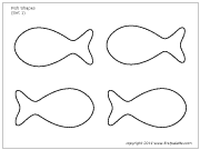 Fish Shapes Printable Templates Coloring Pages Firstpalette Com