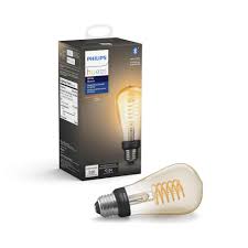 Philips Hue White St19 Led 40w Equivalent Dimmable Wireless Edison Smart Light Bulb With Bluetooth 551788 The Home Depot