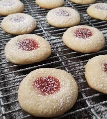 thumbprint cookies with strawberry jam