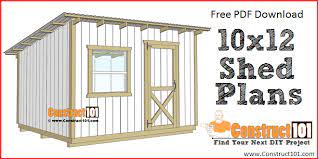 10x12 lean to shed plans construct101