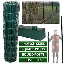 Pvc Green Coated Garden Mesh Wire Fence