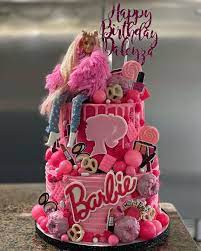 Pink Barbie Cake Ideas gambar png