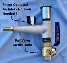 sand blast cabinet metering valve with