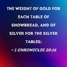 1 chronicles 28 16 the weight of gold