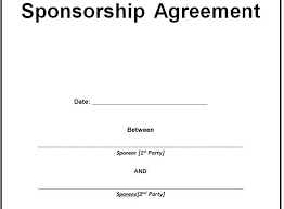 Sponsorship Contract Template Word Doc Microsoft Office Samples