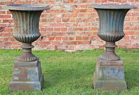 Cast Iron Planters Classical Urns Plinth