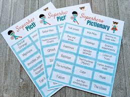 Discover more posts about pictionary. Printable Superhero Themed Pictionary Game For Kids