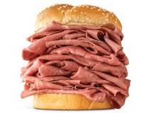 What is Arbys biggest roast beef sandwich?
