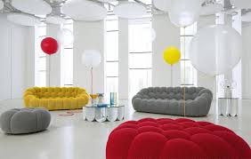bubble sofas and ottoman by sacha lakic