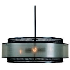 Kenroy Home Alessandra Oil Rubbed Bronze Pendant Light With Drum Shade 93329orb Destination Lighting