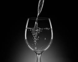 Mineral Water Glass Black And White