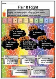 Think you know a lot about halloween? All Saints Day Facts Worksheets Famous Saints Traditions For Kids