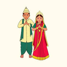 bengali wedding vector art icons and